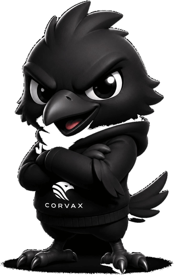 Corvinho, o mascote do Corvax